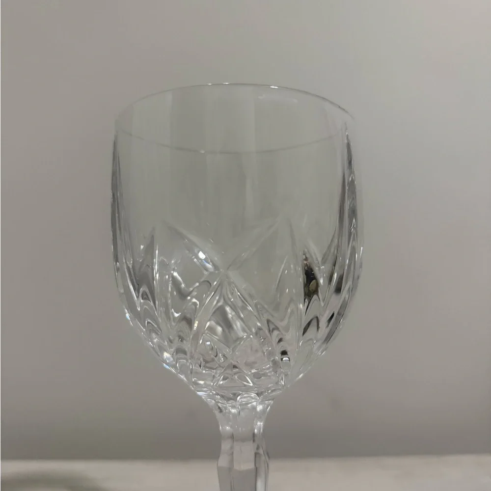 Set of 2 Marquis Waterford Brookside Crystal Cut Goblets / Wine Glasses